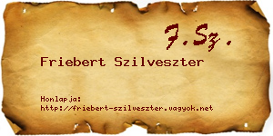 Friebert Szilveszter névjegykártya