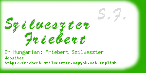 szilveszter friebert business card